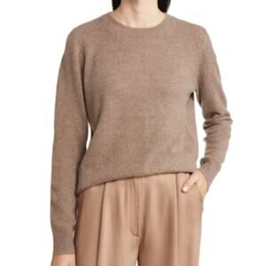 Nordstrom Crewneck Cashmere Sweater - Brown Taupe Size XXS